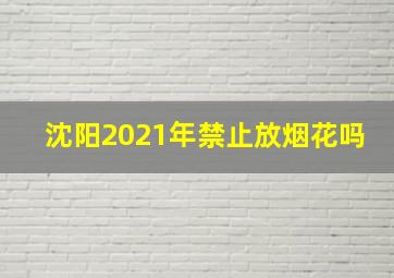 沈阳2021年禁止放烟花吗