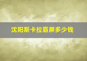 沈阳斯卡拉霸屏多少钱