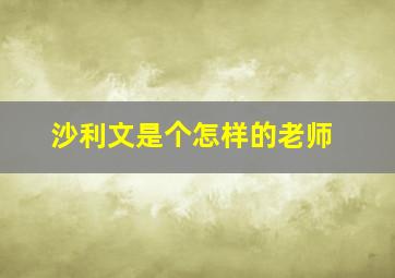 沙利文是个怎样的老师