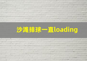 沙滩排球一直loading