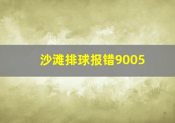 沙滩排球报错9005