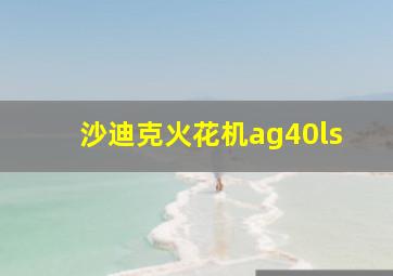 沙迪克火花机ag40ls