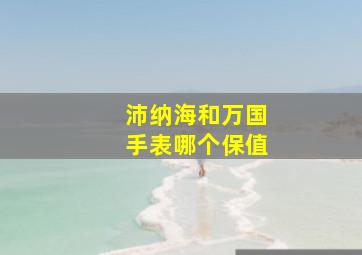 沛纳海和万国手表哪个保值