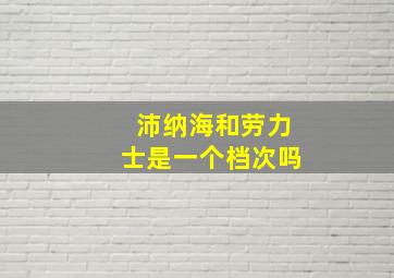 沛纳海和劳力士是一个档次吗