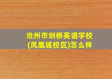 沧州市剑桥英语学校(凤凰城校区)怎么样