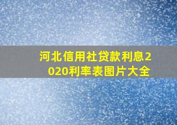 河北信用社贷款利息2020利率表图片大全