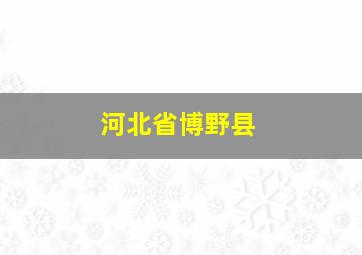 河北省博野县