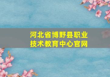 河北省博野县职业技术教育中心官网