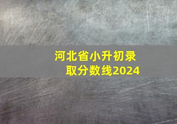 河北省小升初录取分数线2024