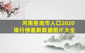 河南各地市人口2020排行榜最新数据图片大全