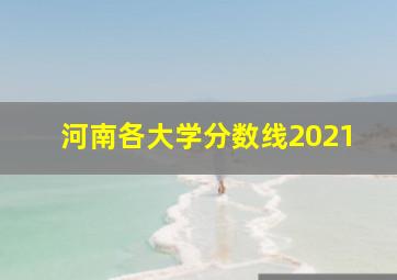 河南各大学分数线2021