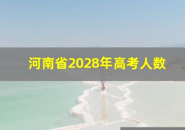 河南省2028年高考人数