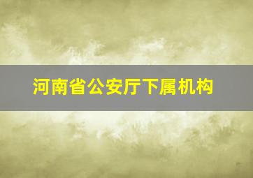 河南省公安厅下属机构