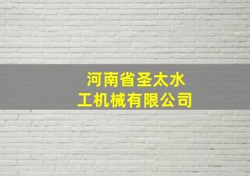 河南省圣太水工机械有限公司