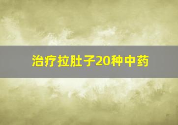 治疗拉肚子20种中药