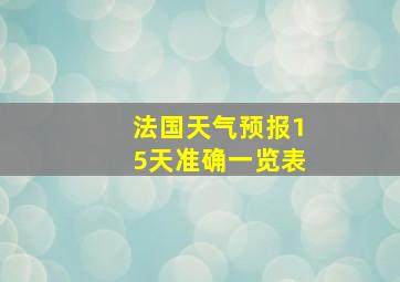 法国天气预报15天准确一览表