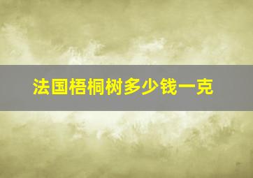 法国梧桐树多少钱一克