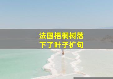 法国梧桐树落下了叶子扩句