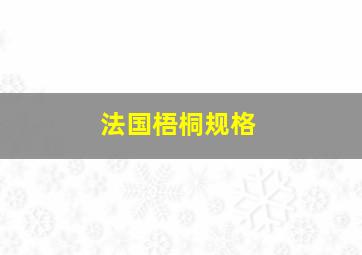 法国梧桐规格