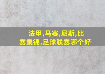 法甲,马赛,尼斯,比赛集锦,足球联赛哪个好