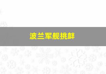 波兰军舰挑衅