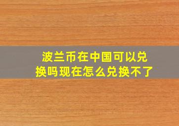 波兰币在中国可以兑换吗现在怎么兑换不了