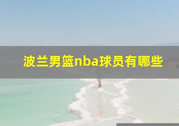 波兰男篮nba球员有哪些