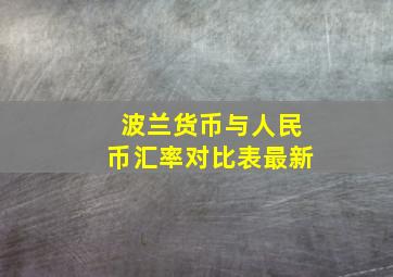 波兰货币与人民币汇率对比表最新