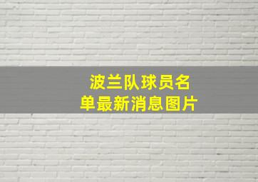 波兰队球员名单最新消息图片