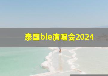 泰国bie演唱会2024