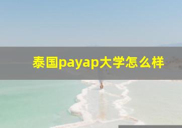 泰国payap大学怎么样