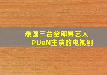 泰国三台全部男艺人PUeN主演的电视剧