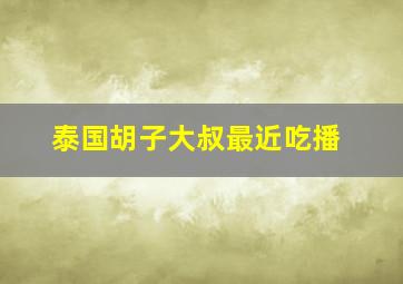 泰国胡子大叔最近吃播