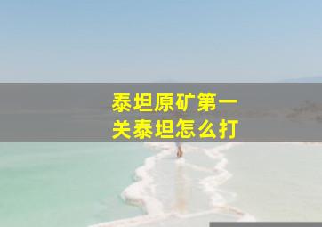 泰坦原矿第一关泰坦怎么打