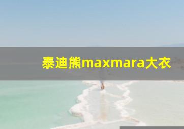 泰迪熊maxmara大衣