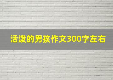 活泼的男孩作文300字左右