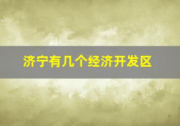 济宁有几个经济开发区