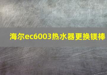 海尔ec6003热水器更换镁棒