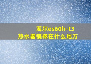 海尔es60h-t3热水器镁棒在什么地方