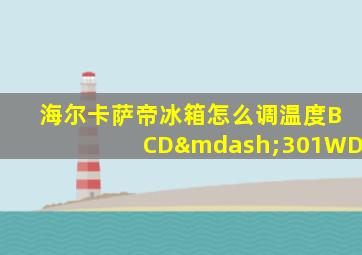 海尔卡萨帝冰箱怎么调温度BCD—301WD