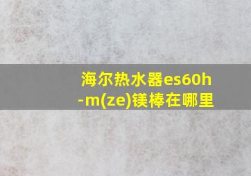 海尔热水器es60h-m(ze)镁棒在哪里