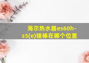 海尔热水器es60h-s5(e)镁棒在哪个位置