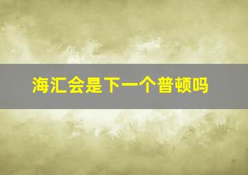 海汇会是下一个普顿吗