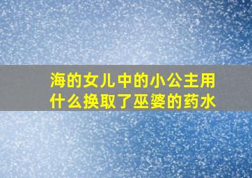 海的女儿中的小公主用什么换取了巫婆的药水