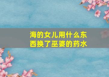 海的女儿用什么东西换了巫婆的药水