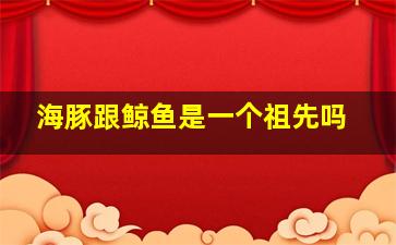 海豚跟鲸鱼是一个祖先吗