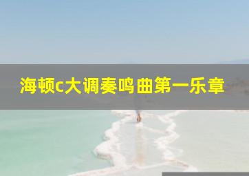 海顿c大调奏鸣曲第一乐章