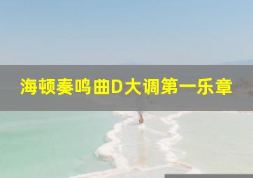 海顿奏鸣曲D大调第一乐章