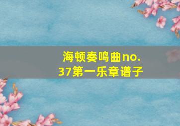 海顿奏鸣曲no.37第一乐章谱子