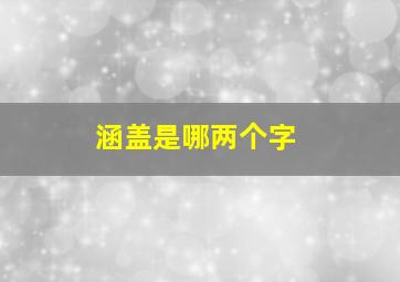 涵盖是哪两个字